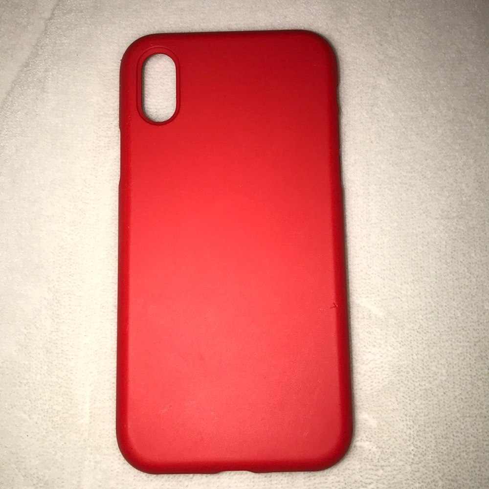 Red silicone Iphone X case